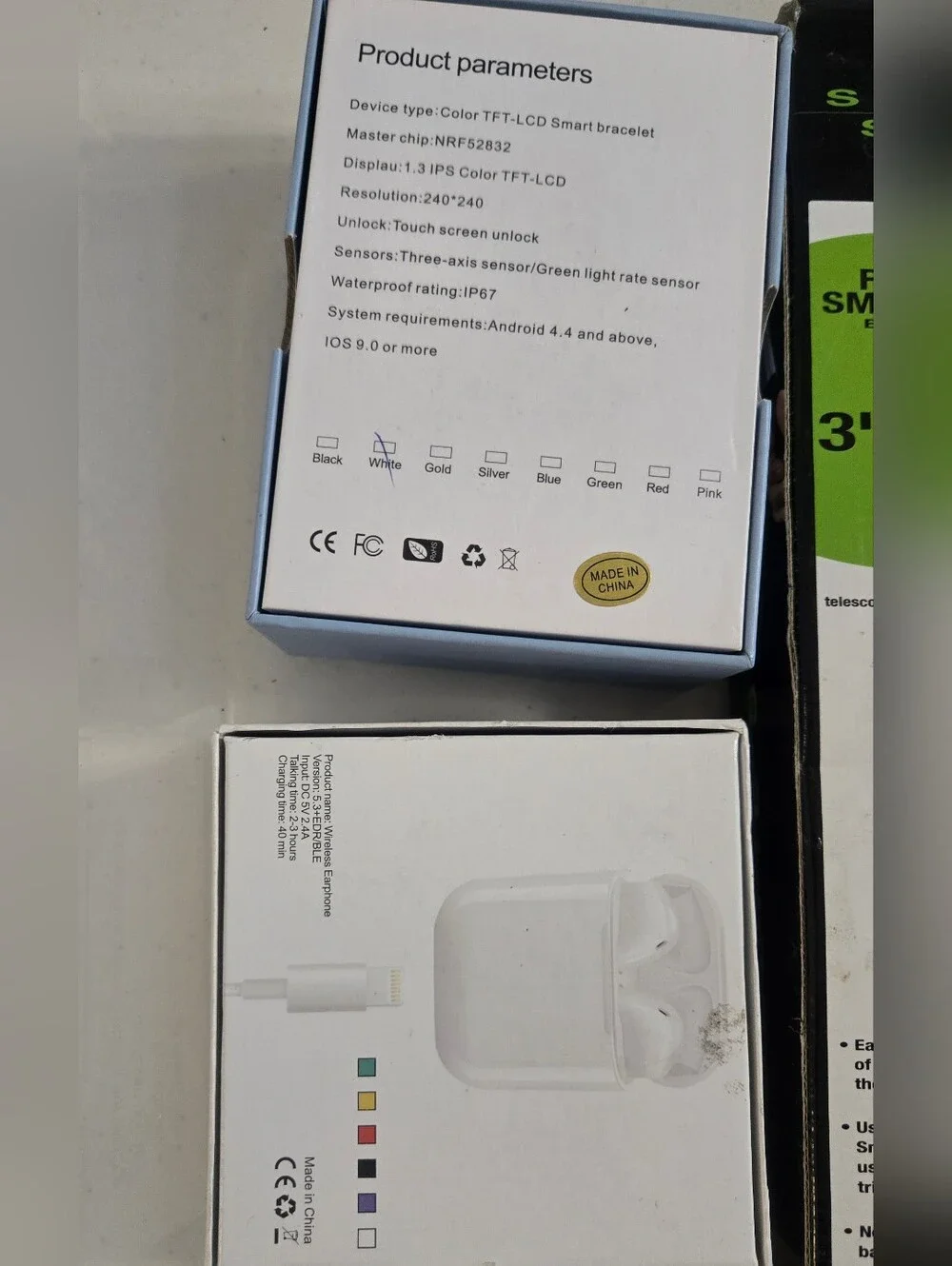 Random Wireless Earbuds & Accessories Bundle - White